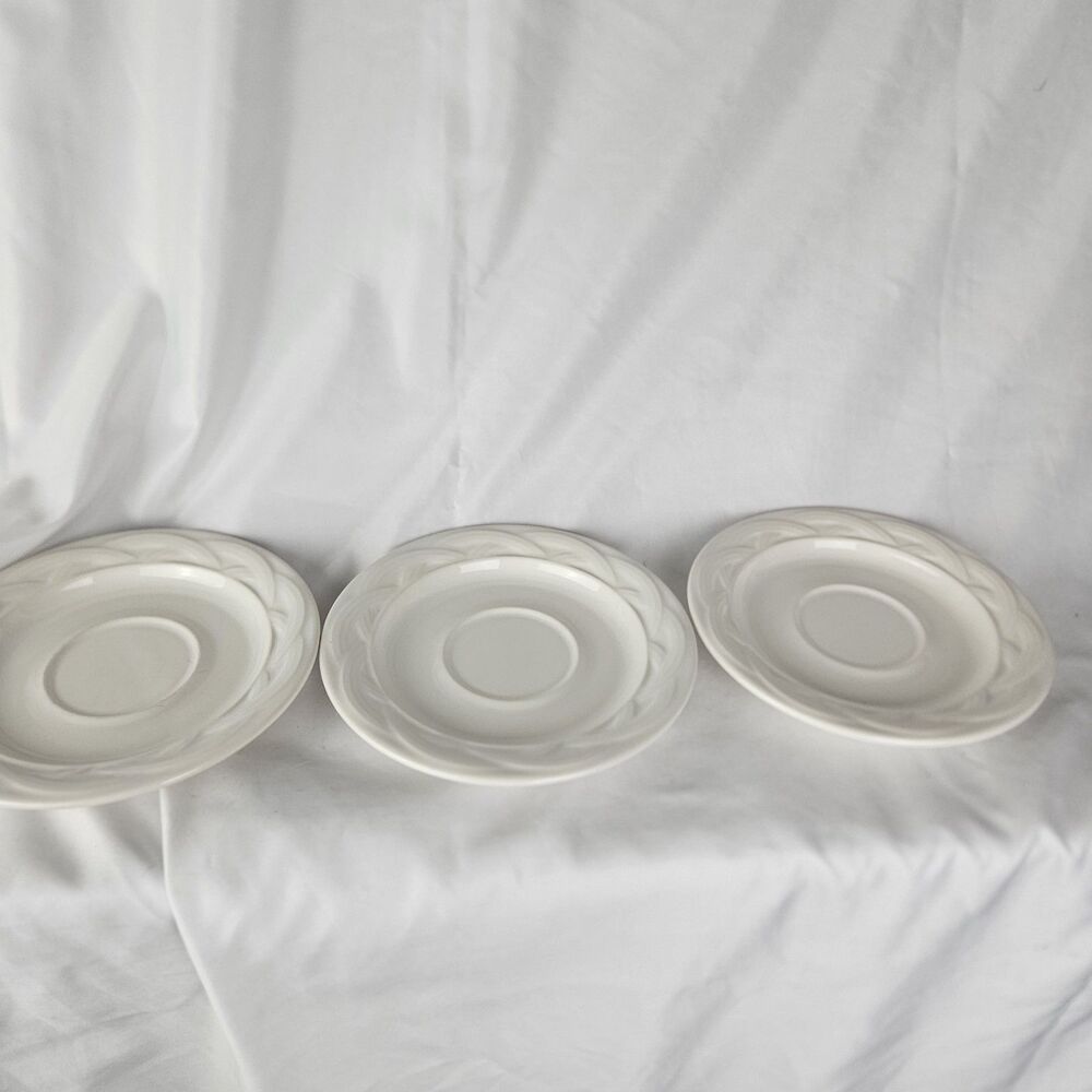 Pfaltzgraff‎ Acadia White Saucers - Set of 4